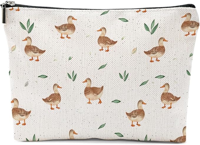 Duck Gifts for Duck Lovers, Makeup Bag Cosmetic Bag Travel Pouch, Animal Lovers Gifts for Women Girls Daughter Sisters Coworker Best Friend Friendship Graduation Birthday