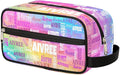 Custom Travel Toiletry Bag for Women, Large Makeup Bag, Cosmetic Bag, Comestic Essentials for Women, Colorful Pink Watercolor