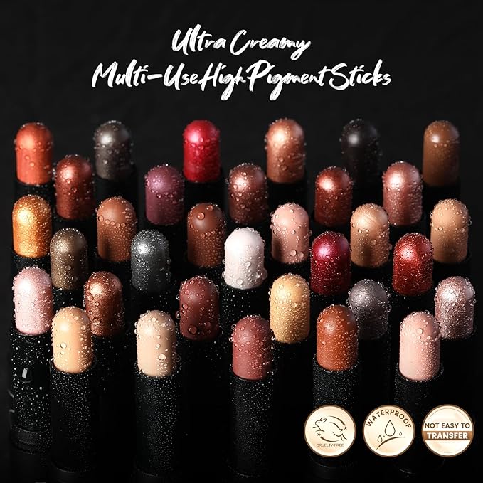 FOCALLURE 3 Pcs 2 in 1 Eyeshadow and Eyeliner Pen, Shimmer Eye Shadow Pencil, High Pigmented Eyeshadow, Highlighter Eye Liner, Multi-Dimensional eyes Look, FA38-11116-123