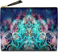 Cute Makeup Bag for Purse Waterproof Cosmetic Bags for Women Funny Smooth Zipper Travel Toiletry Pouch 10X8 Inches-Mandala Nebula Makeup pouch