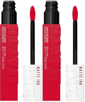 MAYBELLINE Super Stay Matte Ink Liquid Lipstick Makeup, Long Lasting High Impact Color, Up to 16H Wear, Shot Caller, Bright Pinky Red, 1 Count, Packaging May Vary (Pack of 2)