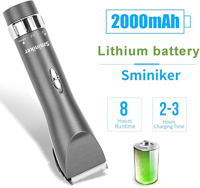 Sminiker Professional Hair Clippers Cordless Barber Shavers Rechargeable Hair Cutting Kit with 1 Hairdressing Cape 2 Scissors 9 Comb Guides
