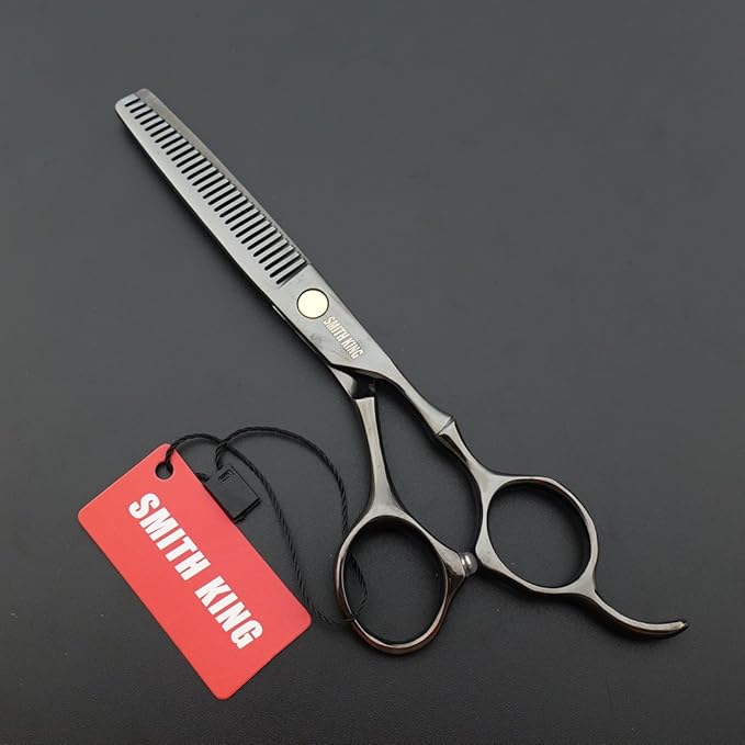 6.0 Inches Professional hair cutting thinning scissors set with razor (Gray)