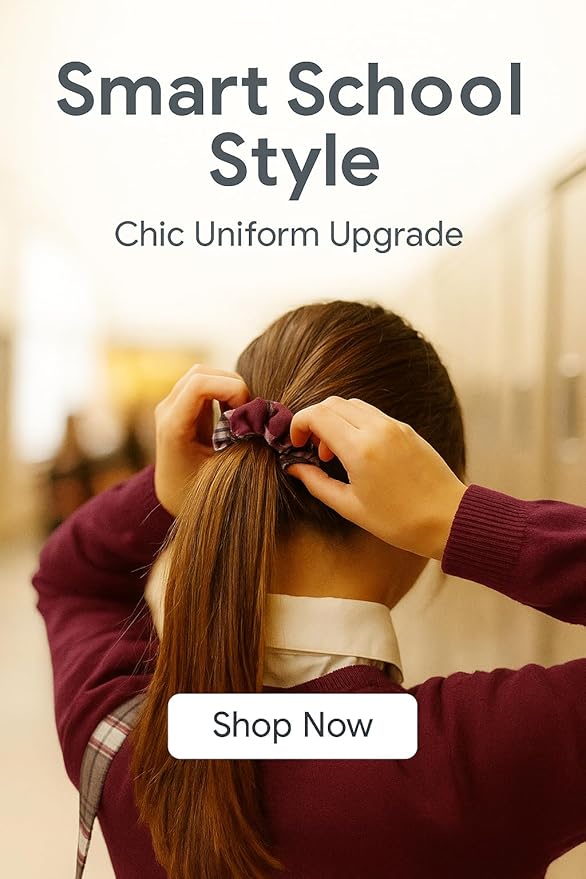 Plaid scrunchie, ClassExceed school uniform plaid, Back to school, handmade school uniform hair accessories (Burgundy light gray White Plaid54)