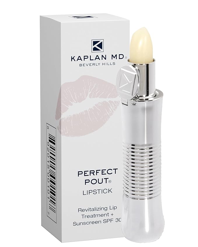 KAPLANMD Perfect Pout SPF Lipstick – Anti-Aging Lipstick with SPF 30, Hyaluronic Acid & Maxi-Lip Peptide – Moisturizing Color for Dry Lips – Non-Sticky Cruelty-Free Formula – ROXBURY