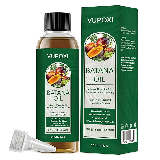 5-in-1 Batana Oil for Hair Growth | Liquid Blend with Rosemary, Pumpkin, Tea Tree, Castor Oil - 180mL (6.3 fl.oz)
