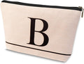Letter A-Z Initial Personalized Makeup Bags, Birthday Gifts for Women, Monogrammed Gifts for Women Mom Sister Best Friend Bride Bridesmaid, Mothers Day, Christmas, Small Travel Cosmetic Bag (B)
