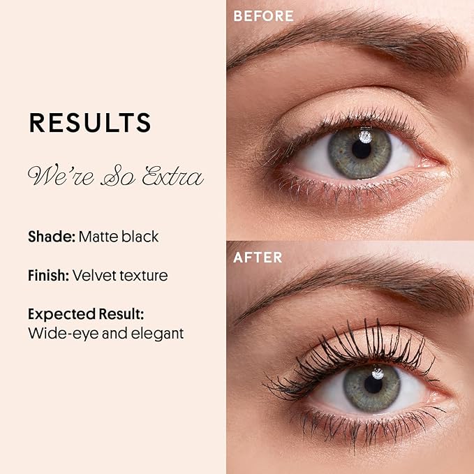 Winky Lux So Extra Mascara – Lengthening, Separating & Defining with Curling & Buildable Formula, Clump Free Volume, Ultra Matte Black, False Lash Effect, No Flaking or Smudging