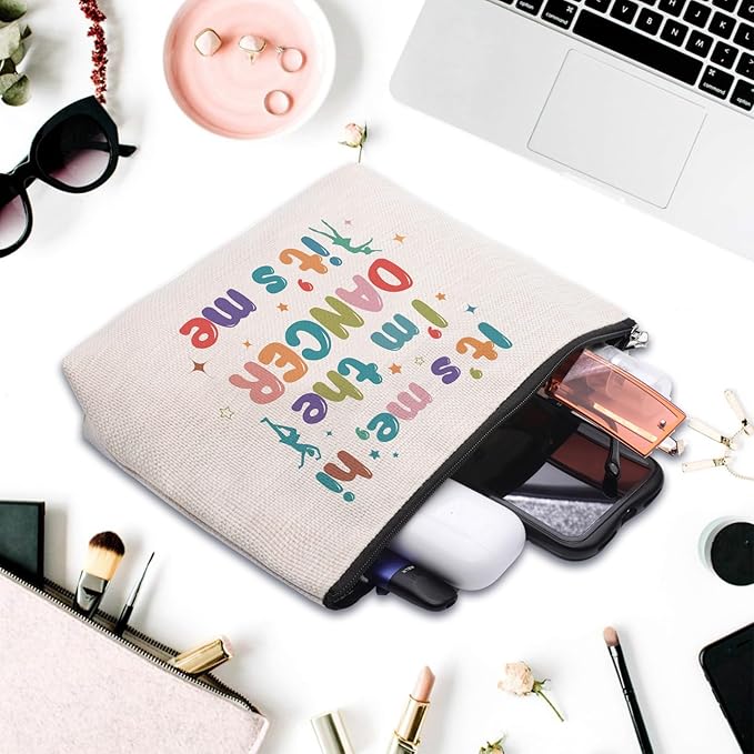 Dance Dancer Gifts Makeup Bag, Birthday Gifts for Dancers, Dance Bag Stuff for Women, It's Me Hi I'm The Dancer Cosmetic Bag, Dancing Teammate Gift for Women