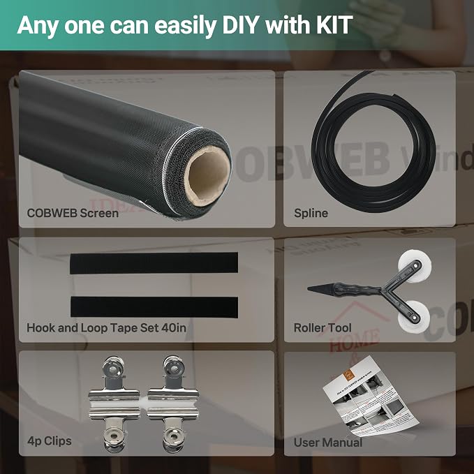 51in X 190in Window Screen Mesh, Replacement, Water-Resistant, Pet Resistant - Image 6