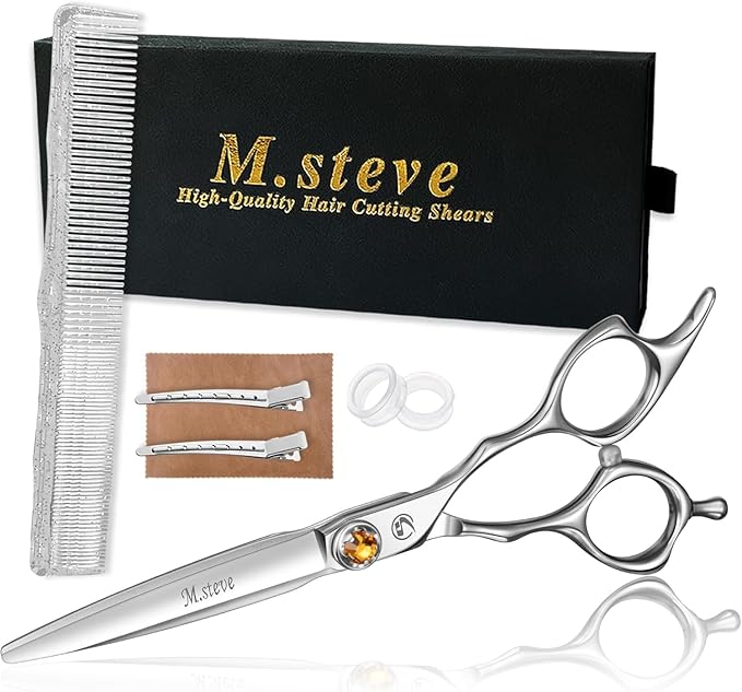 Professional Hair Cutting Scissors 6 Inch, VG10 Stainless Steel Barber Shears, Extremely Sharp Hairdressing Scissors for Salon & Home Use, Ambidextrous Left Right Hand