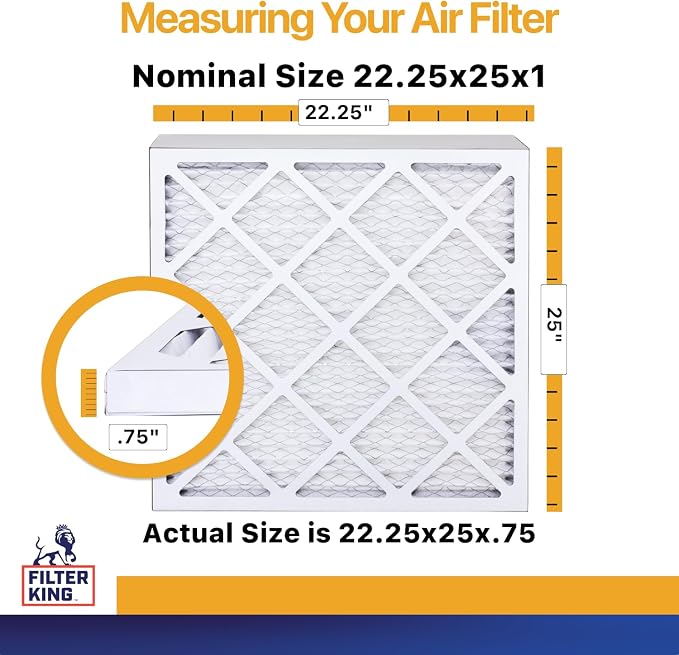 Filter King 22.25x25x1 Air Filter | 4-PACK | MERV 13 HVAC Pleated A/C Furnace - Image 2