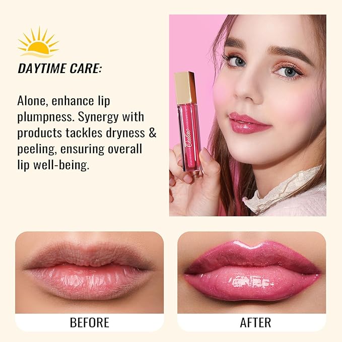 Oulac Red Pink Lip Gloss High-shine Moisturizing Lip Gloss Oil Colorful Shade Liquid Lipstick Non-stick Cup Glitter lipstick Lip Tint Reduce Fine Lines Lip Glaze For Dry Lip C13