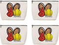 4Pcs Softball Gifts Leopard Makeup Bag Softball Party Favors Inspirational Gifts for Women Softball Sport Team Lovers Coach Mom Fans Cosmetic Bag Zipper Pouch Game Day Christmas Birthday Gift Ideas