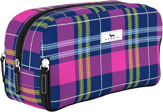 SCOUT 3-Way Toiletry Bag - Travel Makeup Pouch for Women with Three Zipper Compartments - Stands Upright, Wipes Clean
