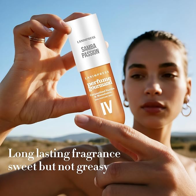 Perfume - No.4，Body Spray For Women（Eau De Perfum） Hair & Body Fragrance Mist，Amber Gourmet Tune（Roasted Macadamia Nuts+ Caramel Vanilla + Coconutblossom ） Perfumes For Women（3 fl oz）