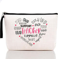 Hanamiya Na Teacher Gifts Makeup Bag for Women, Appreciation, Birthday, Thank You, Cosmetic Bag, Graduation Gifts for Female Educator Coworker