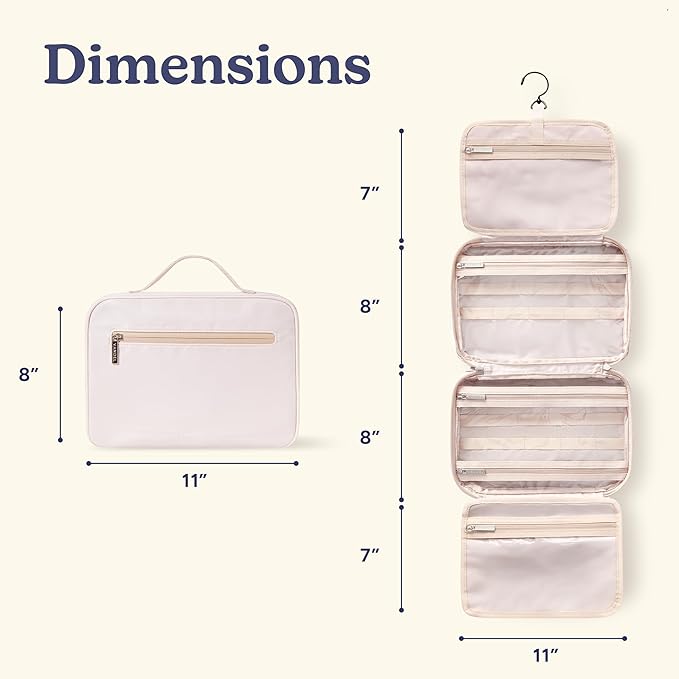 VANDEL Waterproof Hanging Toiletry Bag for Travelling, Hanging Makeup Bag, Cosmetic Travel Bags for Women Travel Toiletry Bags, Makeup Case Toiletries Organizer Hygiene Bathroom Shower Caddy