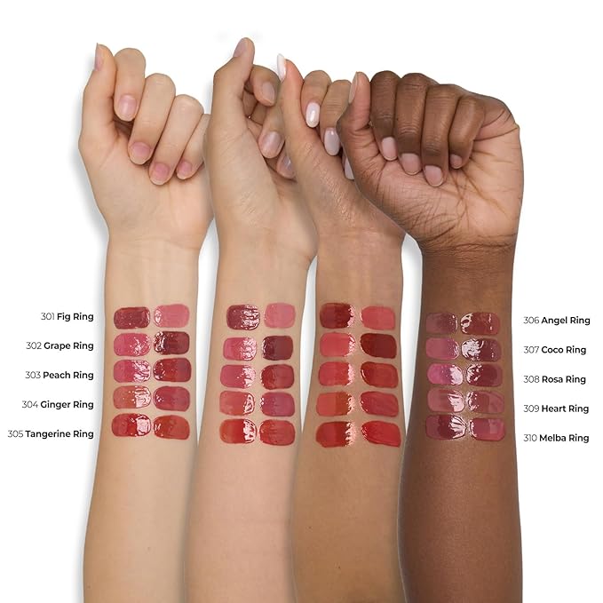 Laka Jelling Nude Gloss, 4.5g/0.15oz, Sheer Hydrating Lip Oil with No Stain, Non-Sticky, Nourishing Gloss for a Fresh, Glowy Look, Vegan, Clean Beauty Makeup, K-Beauty (#309 Heart Ring)