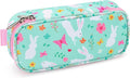 mibasies Girls Pencil Case for Kids, Multi-Slot Pencil Pouch, Rabbit Green