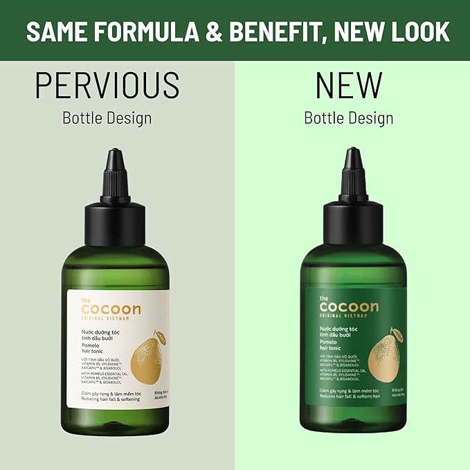 Cocoon Hair Repair Set (SAVE 25%): Pomelo Tonic (4.7 fl oz), Shampoo (10.4 fl oz), and Conditioner (10.4 fl oz)