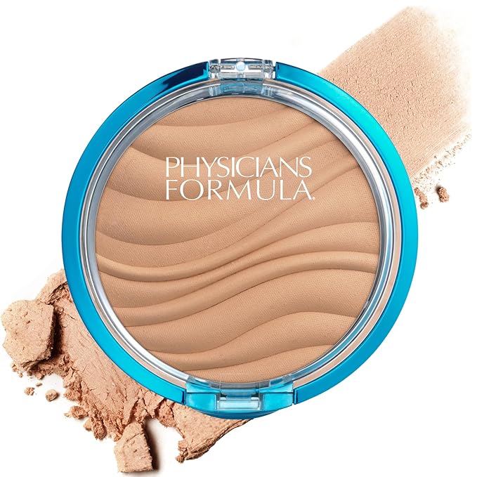 Physicians Formula Mineral Wear Talc-Free Airbrushing Pressed Powder, Full Coverage Mineral Face Powder for Sensitive Skin – Beige