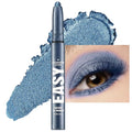 Blue Eyeshadow Stick Shimmer Cream Single Eyeshadow Pencil Makeup, High Pigmented Crease-proof Eye Shadow Brightener Stick, Hypoallergenic Waterproof Long Lasting Eye Highlighter stick(B-22#)