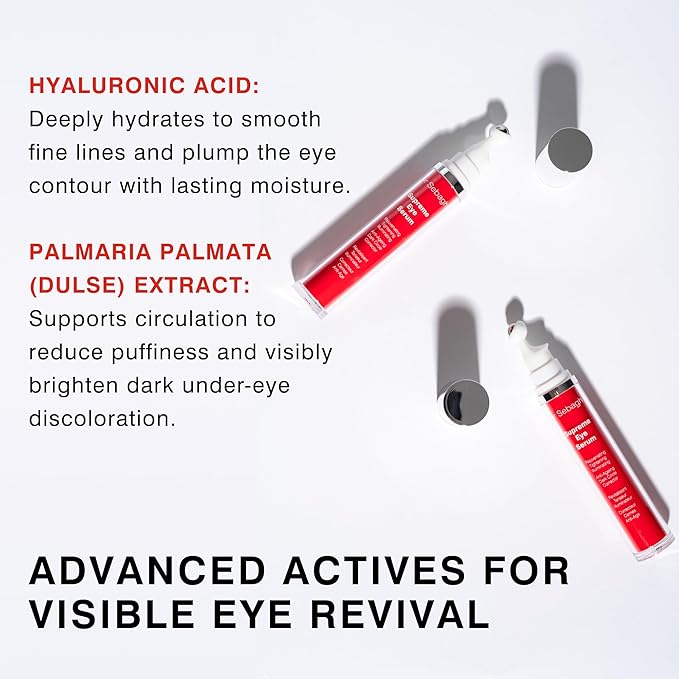 Dr Sebagh Supreme Eye Serum (0.5 fl oz) - Advanced Roll-On Formula - Designed to Aid Smoother Younger & Firmer-Looking Skin - Helps Reduce Puffiness Circles Fine Lines & Wrinkles - Boosts Elasticity