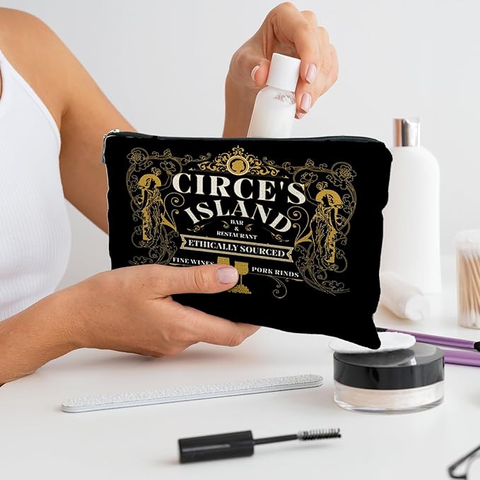 Funny Greek Mythology Circe's Island Makeup Bag, Greek Mythology Gifts, Literature Gifts, Dark Academia Cosmetic Bag Toiletry Bag for Women