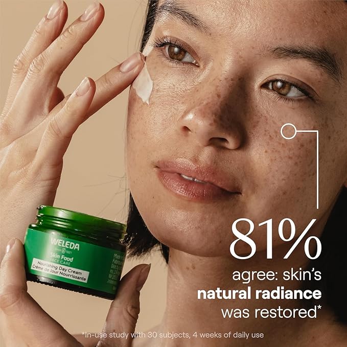 Weleda Skin Food Face Care Nourishing Day Cream, 1.3 Fluid Ounce, Plant Rich Moisturizer with Olive Leaf Extract, Squalane and Chamomile