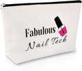 Nail Artist Appreciation Gift Makeup Bag Nail Technician Gift for Women Graduation Presents Cosmetic Bag Retirement Birthday Presents for Her Women Christmas Thanksgiving Keepsake Travel Pouch