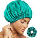Satin Bonnet Silk Bonnet for Sleeping Women Double Layer Hair Bonnet Wrap Sleep Cap Gifts for Women Curly Hair