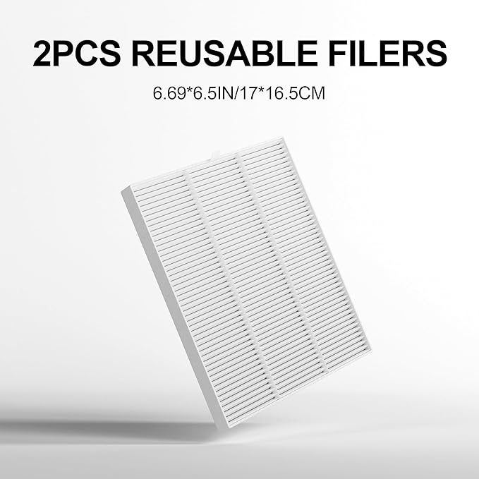 L'UGX Nail Dust Collector Filter, 2Pcs Reusable Filter for L'UGX Professional Nail Dust Vacuum Machine LG608S