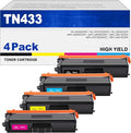 TN433 TN436 4 Pack Toner Cartridge Replacement for TN433 Toner Cartridge Set Compatible with MFC-L8900Cdw HL-L8360Cdw HL-L8260Cdw MFC-L8610Cdw HL-L8360Cdwt Printer