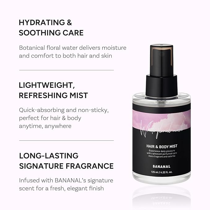 Hydrating Hair & Body Treatment Spray – Botanical Waters & 17 Amino Acids – Sulfate, Paraben & Silicone-Free – White Floral Musk, 125ml / 4.22 fl oz