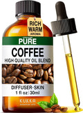 KUKKA Coffee Essential Oils - 1 Fl Oz - for Hair, Skin, Diffuser, Aromatherapy & DIY Soap Making Scent