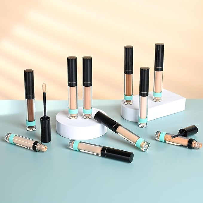 Full Coverage Liquid Concealer, Foundation Makeup for Older Women, Covers Blemishes & Under-Eye Circles, Spots, Matte Finish, Hydrating Primer for Correct, 0.06 fl oz, Vegan & Cruelty-Free A02#Light