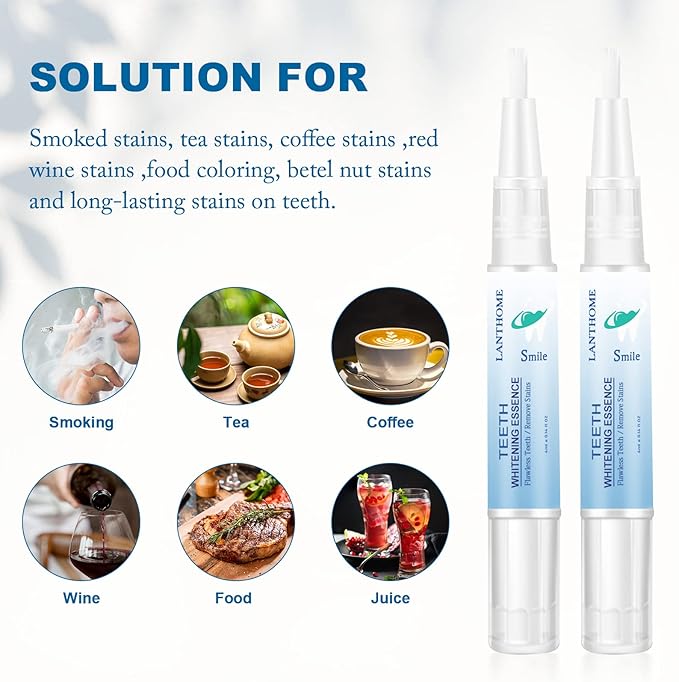 Teeth Whitening Essence Pen for Cleaning Teeth Stains, Freshening Breath and Reducing Yellowing (3pcs)