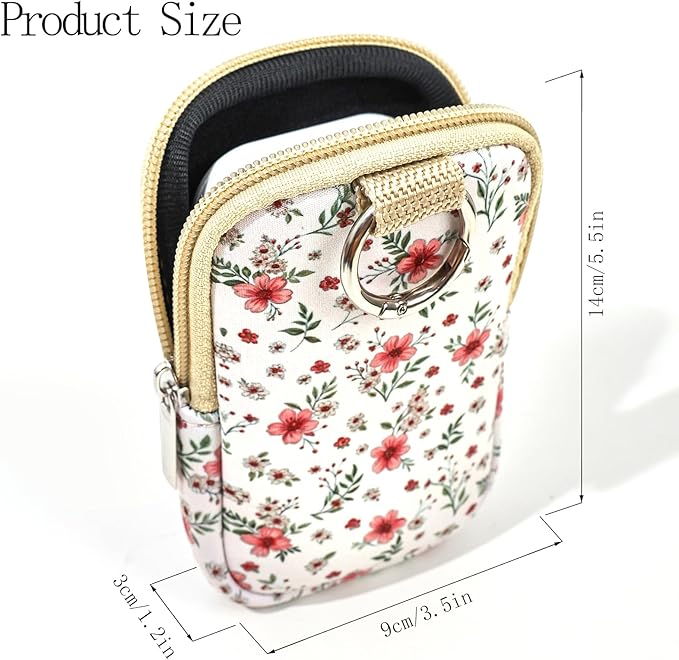 COOKOOKY 2 Pack Hand Sanitizer Spray Case Compatible with Touchland, Hand Sanitizer Holder, Mini Zippered Pouch, Small Makeup Bag for Women Friends Girls Gifts Idea