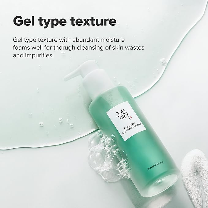 Beauty of Joseon Green Plum Refreshing Cleanser Gel Type Deep Pore Cleansing, Acne Face Wash, Blackhead Remover for All Skin Types, Korean Skincare 200ml, 6.76 fl.oz