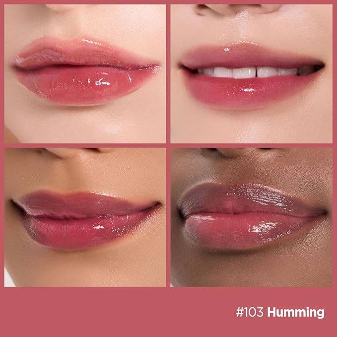 Laka Fruity Glam Tint, Glowing Lip Stain with Wide Color Spectrum, Hydrating & Lightweight Texture, Long-Lasting Bold Stain, Non-Sticky, Vegan, K-Beauty (#103 Humming, 4.5g/0.15oz)