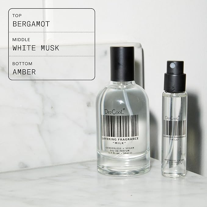 DedCool Eau de Parfum | Milk | Genderless Luxury Fragrance | Clementine, Gardenia, Woods, Amber & Wild Berries | Non-Toxic Vegan | Long-Lasting Perfume for All | Clean Sophisticated Aroma | 1.7 fl oz