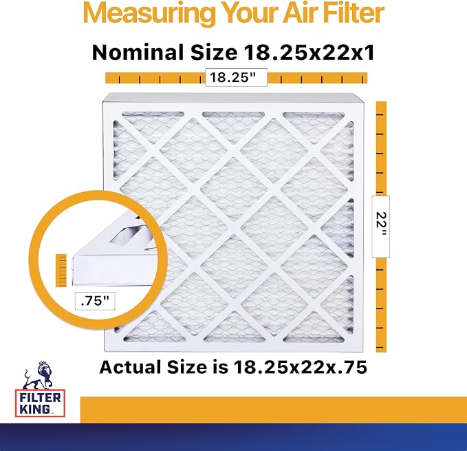 Filter King 18.25x22x1 Air Filter | 6-PACK | MERV 13 HVAC Pleated A/C Furnace - Image 2