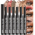 6Pcs Cream Eye Shadow Sticks Makeup for Women, Nuetral Nude Red Metallic Dark Kakhi Green Beige Brown Rosy Brown Shimmer Matte Eye Shadow Brightener Stick for Eyes, Waterproof Eyeshadow Pencil Set02
