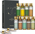 PHATOIL Premium Essential Oil Set - 9x10ML Pure Essential Oils for Massage, Aromatherapy, Diffusers, DIY - 0.33FL.OZ/Bottle