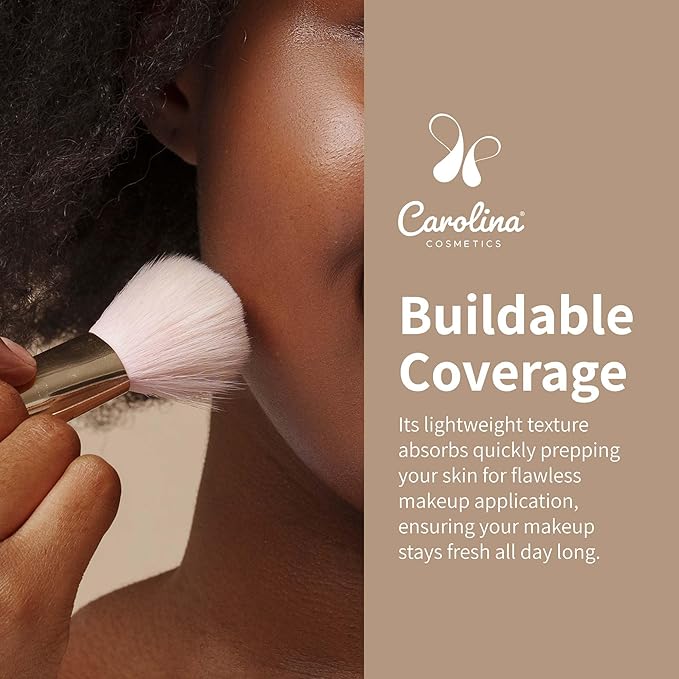 Carolina Cosmetics - Foundation in Honey B Shade Plant-Based - Hydrating, Pore-Minimizing & Buildable Coverage - Vegan, Non-GMO, Paraben-Free - 1oz