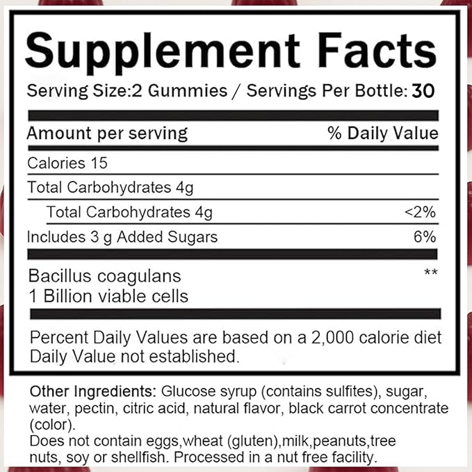 Clean Prebiotic Fiber Gummy, Clean Fiber Gummies for Men, Men Prebiotic Supplement for Digestive Gut Health, Non-GMO, 60 Gummies / 4g Fibers Per Serving
