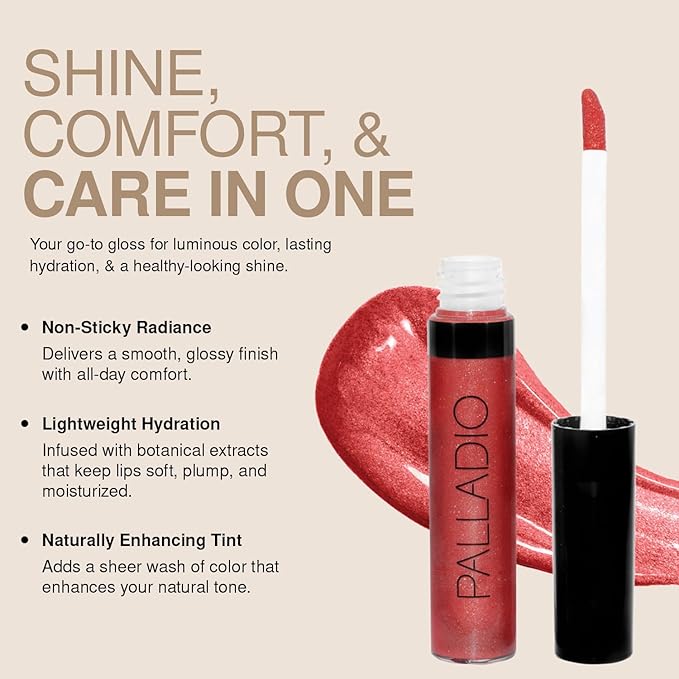 Palladio Herbal Lip Gloss, Crystal Diamond