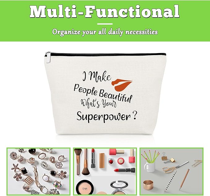 Makeup Artist Gifts for Girl Beautician Cosmetic Bag Makeup Lover Gift for Women Hairdresser Beauty Graduation Present for Artist Friend Stylist Christmas Birthday Present Travel Cosmetic Pouch