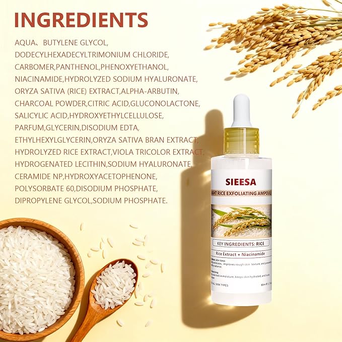 Peel Shot Glow White Rice Peeling Ampoule, Fermented Rice Extract Formula for Gentle Exfoliation, Soothes & Hydrates, For Various Skin Types (2.7 fl oz)